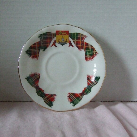 Adderley New Brunswick Canada vintage teacup and saucer tartan bone china 80s - Picture 2 of 11